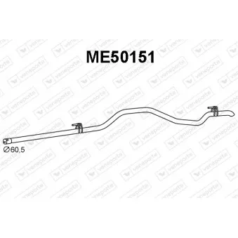 Tuyau d'échappement VENEPORTE ME50151