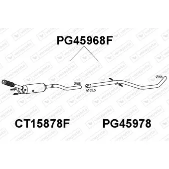 Filtre à particules / à suie, échappement VENEPORTE PG45968F