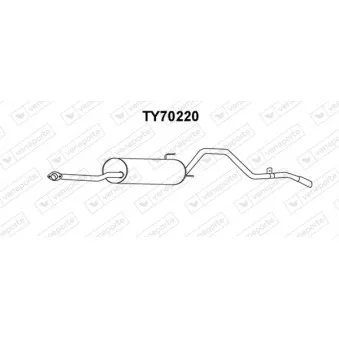 Silencieux arrière VENEPORTE TY70220