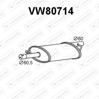 Silencieux avant VENEPORTE VW80714