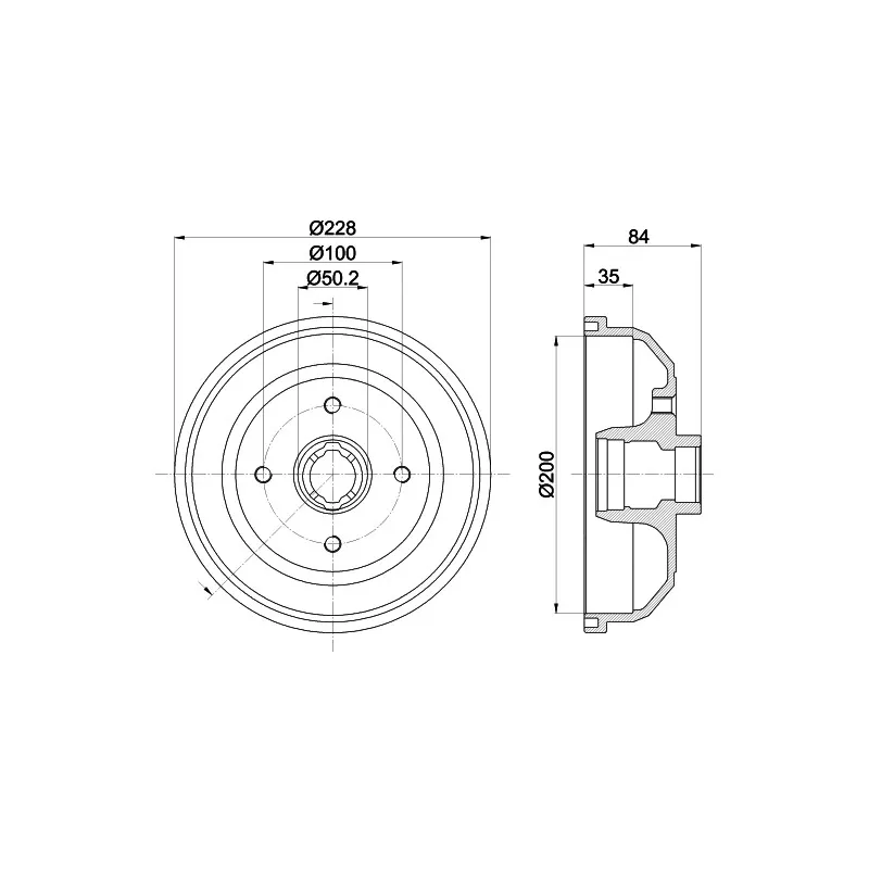 Tambour de frein MINTEX MBD006