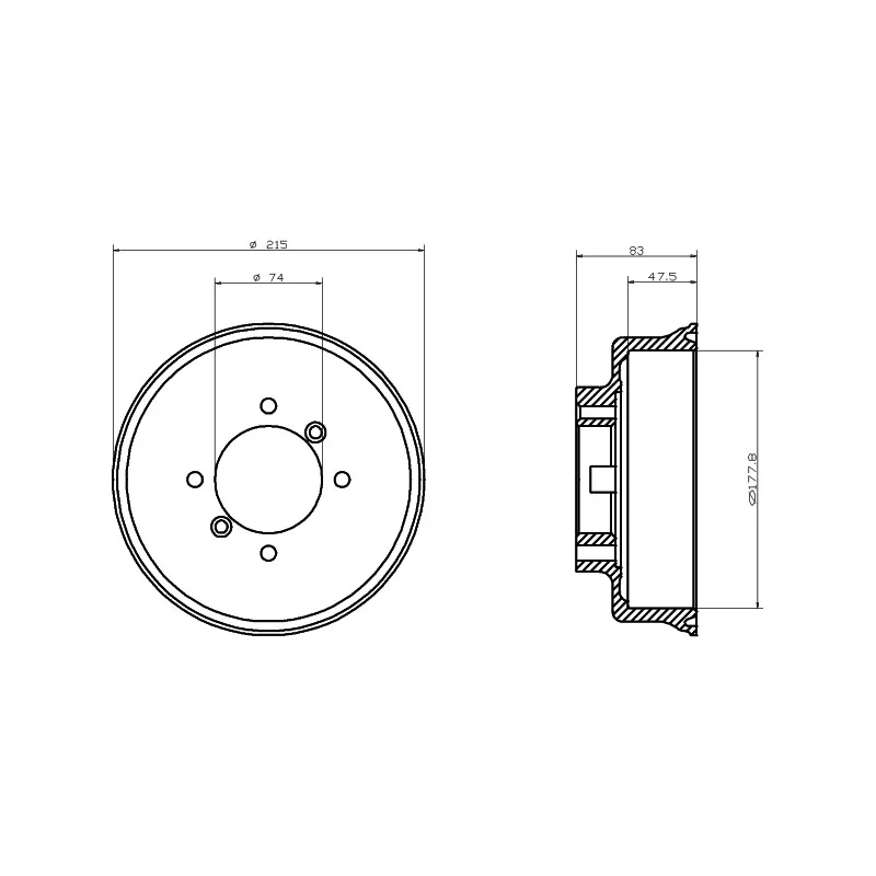 Tambour de frein MINTEX MBD007