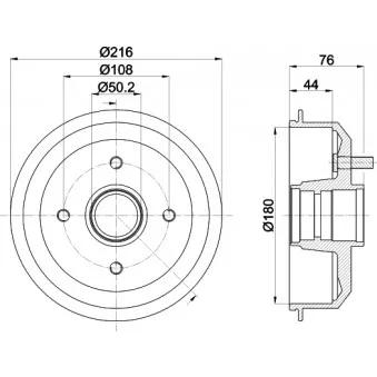 Tambour de frein MINTEX MBD008