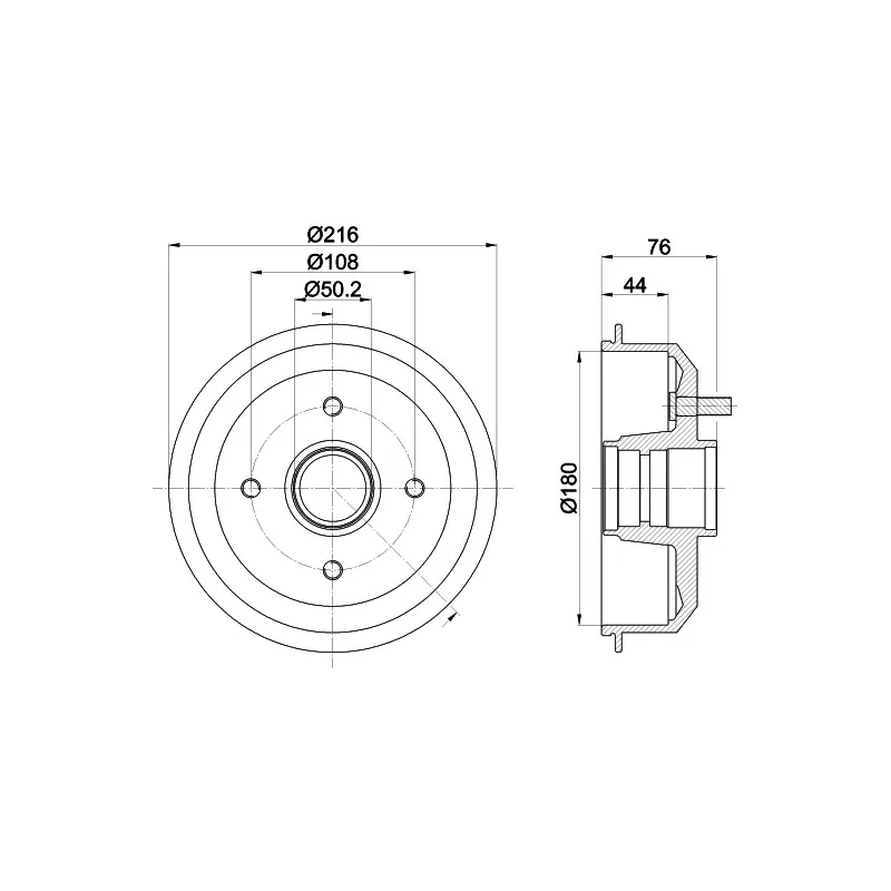 Tambour de frein MINTEX MBD008