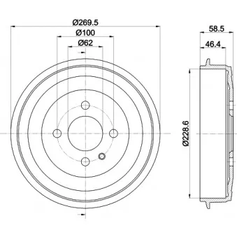 Tambour de frein MINTEX MBD018