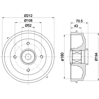 Tambour de frein MINTEX