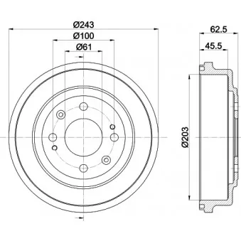 Tambour de frein MINTEX MBD042