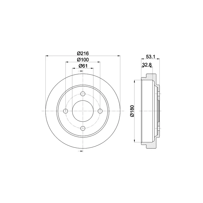 Tambour de frein MINTEX MBD049
