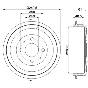 Tambour de frein MINTEX MBD051