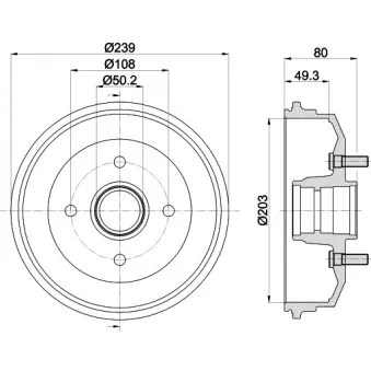 Tambour de frein MINTEX MBD052