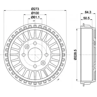 Tambour de frein MINTEX MBD409