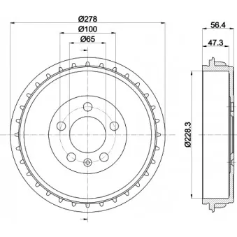 Tambour de frein MINTEX MBD411