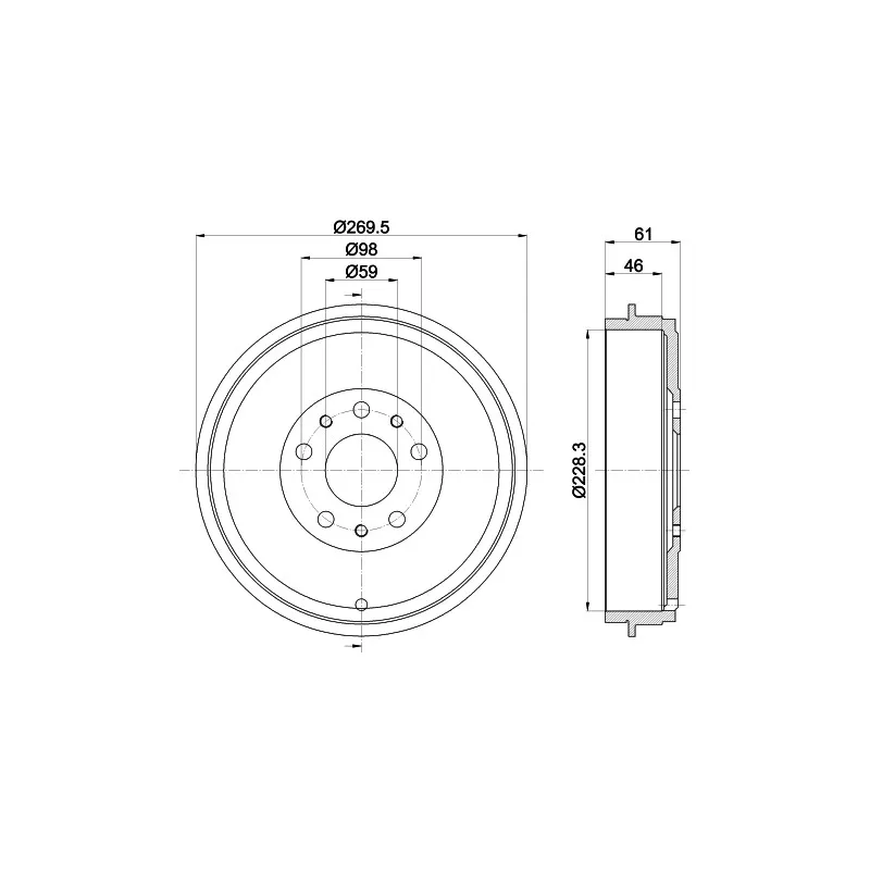 Tambour de frein MINTEX MBD418