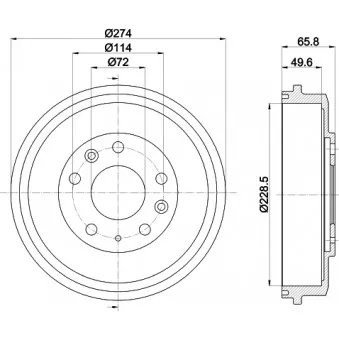 Tambour de frein MINTEX MBD424