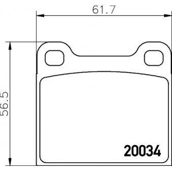 Jeu de 4 plaquettes de frein avant MINTEX MDB1002