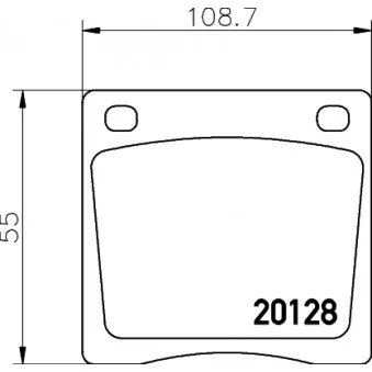Jeu de 4 plaquettes de frein avant MINTEX MDB1107