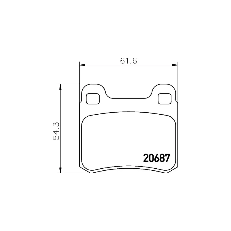 Jeu de 4 plaquettes de frein arrière MINTEX MDB1222