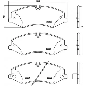 Jeu de 4 plaquettes de frein avant MINTEX MDB3124