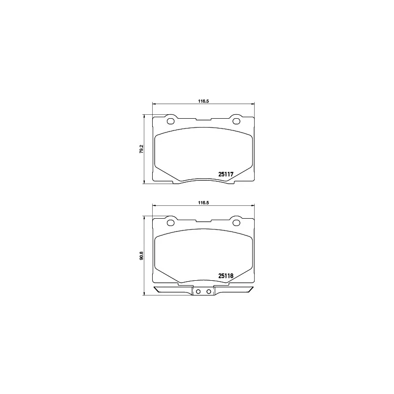 Jeu de 4 plaquettes de frein avant MINTEX MDB3170