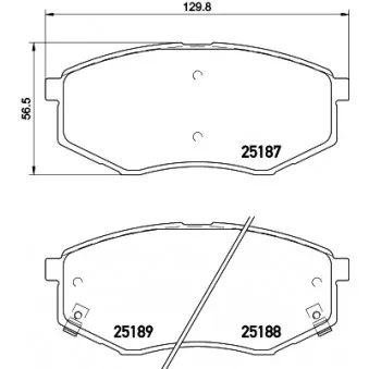 Jeu de 4 plaquettes de frein avant MINTEX MDB3260