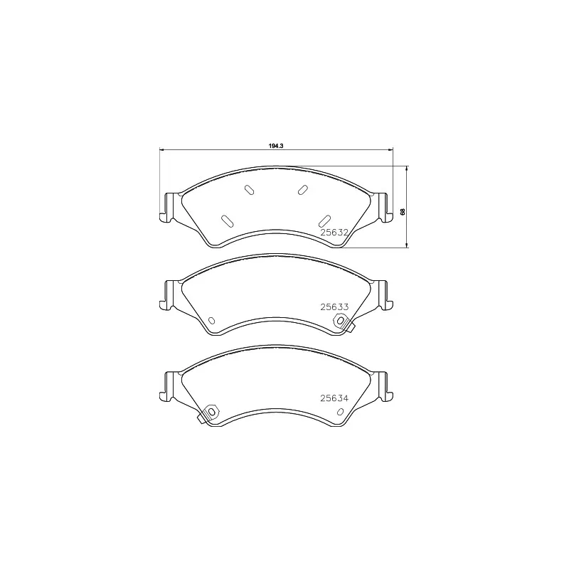 Jeu de 4 plaquettes de frein avant MINTEX MDB3265