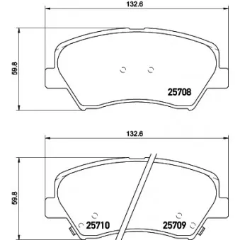 Jeu de 4 plaquettes de frein avant MINTEX MDB3363