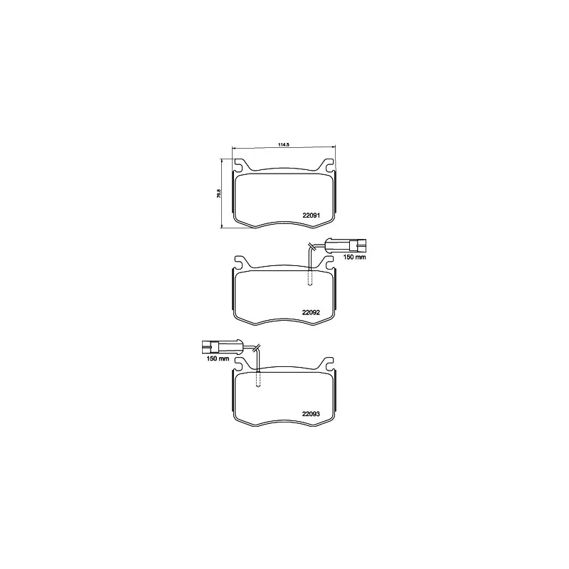 Jeu de 4 plaquettes de frein avant MINTEX MDB3941