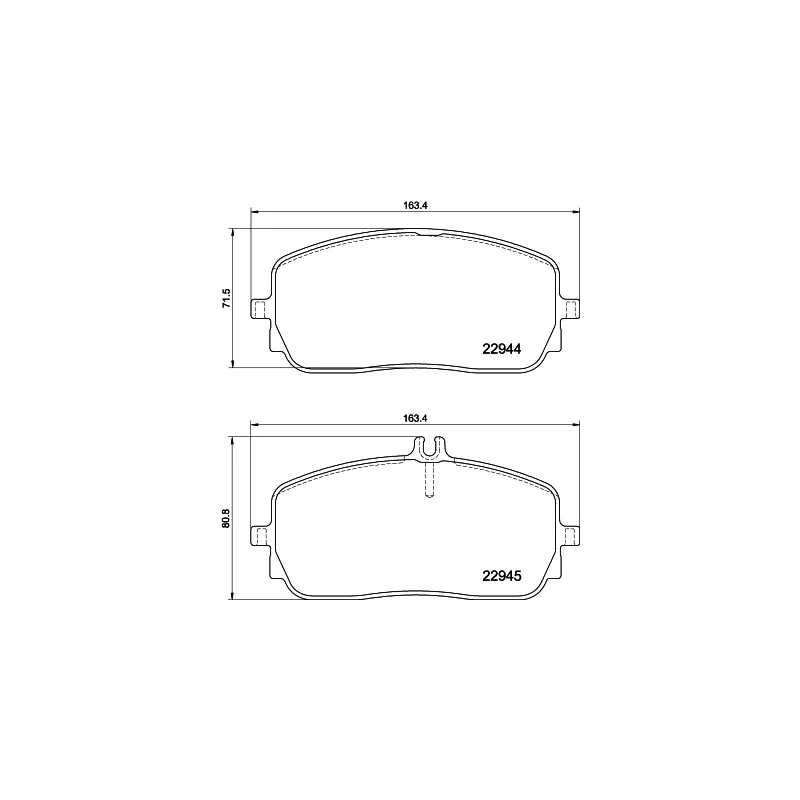 Jeu de 4 plaquettes de frein avant MINTEX MDB4110