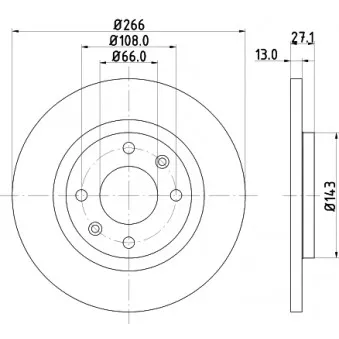 Jeu de 2 disques de frein avant MINTEX MDC1011C