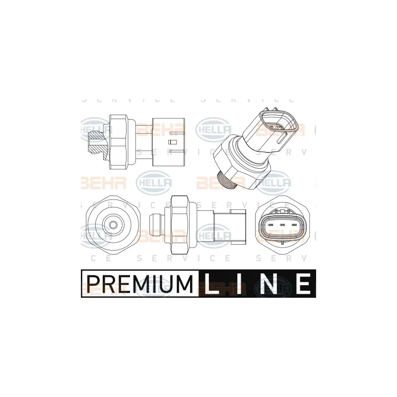 Pressostat, climatisation HELLA 6ZL 351 005-521