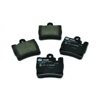 Jeu de 4 plaquettes de frein arrière HELLA 8DB 355 008-711