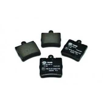 Jeu de 4 plaquettes de frein arrière HELLA 8DB 355 008-961