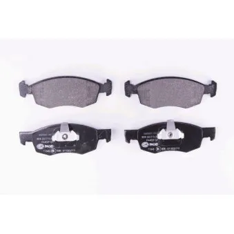 Jeu de 4 plaquettes de frein avant HELLA 8DB 355 010-321