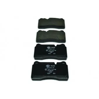 Jeu de 4 plaquettes de frein avant HELLA 8DB 355 011-851