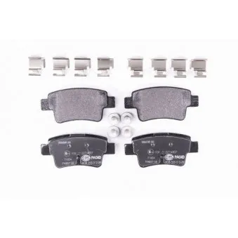 Jeu de 4 plaquettes de frein arrière HELLA 8DB 355 012-391