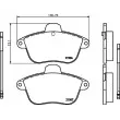 Jeu de 4 plaquettes de frein avant HELLA 8DB 355 019-081 - Visuel 2