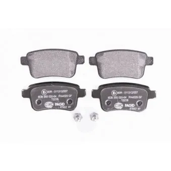 Jeu de 4 plaquettes de frein arrière HELLA 8DB 355 020-641