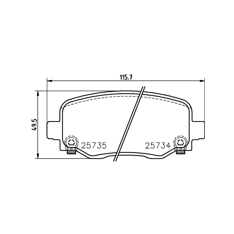 Jeu de 4 plaquettes de frein arrière HELLA 8DB 355 024-701