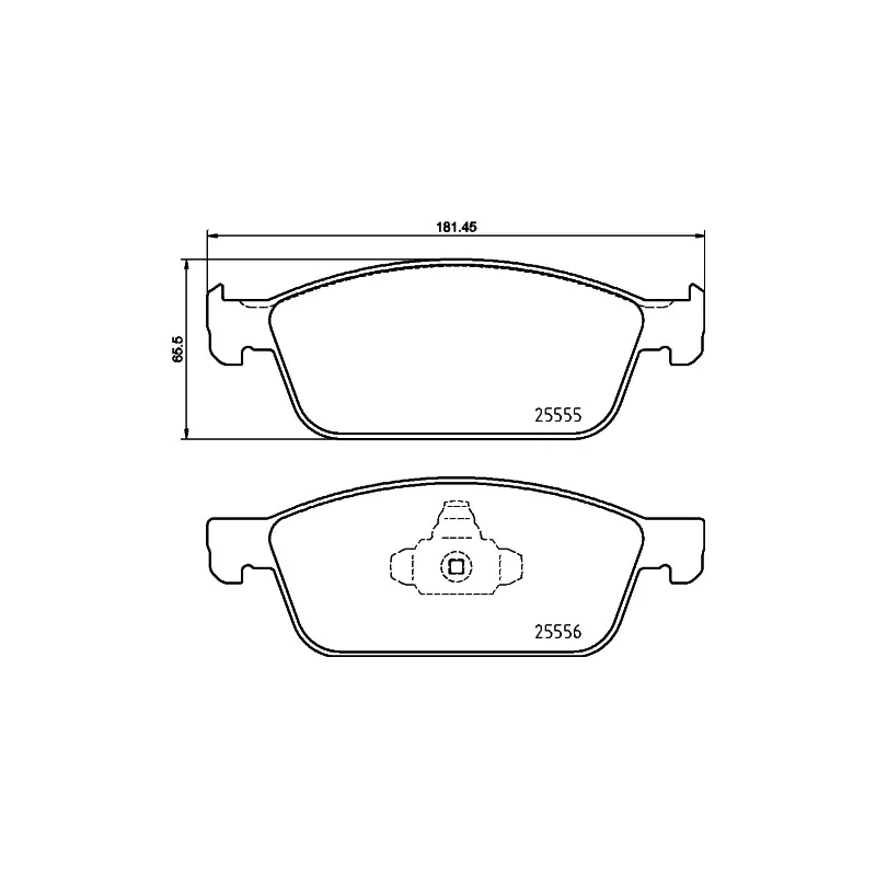 Jeu de 4 plaquettes de frein avant HELLA 8DB 355 025-511