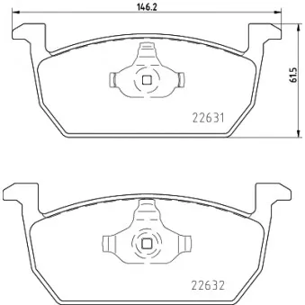 Jeu de 4 plaquettes de frein avant HELLA 8DB 355 032-951