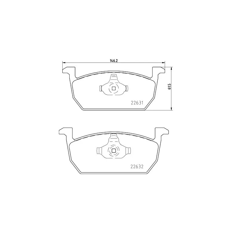 Jeu de 4 plaquettes de frein avant HELLA 8DB 355 032-951