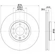 Jeu de 2 disques de frein avant HELLA 8DD 355 109-261 - Visuel 1