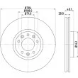 Jeu de 2 disques de frein avant HELLA 8DD 355 117-331 - Visuel 1