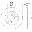 Jeu de 2 disques de frein avant HELLA 8DD 355 123-481 - Visuel 2