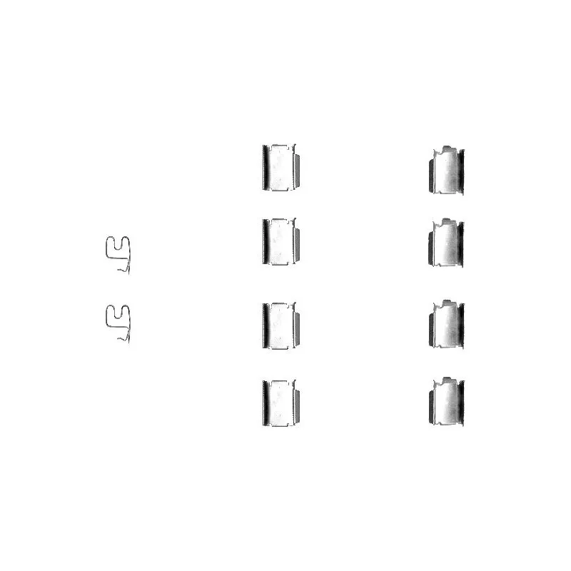 Kit d'accessoires, plaquette de frein à disque HELLA 8DZ 355 202-791