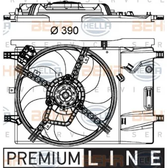 Ventilateur, refroidissement du moteur HELLA