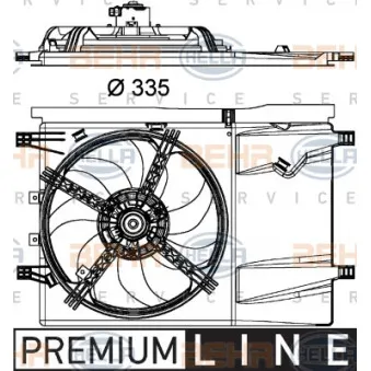 Ventilateur, refroidissement du moteur HELLA