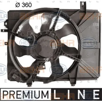 Ventilateur, refroidissement du moteur HELLA 8EW 351 041-391