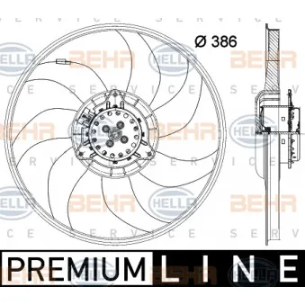 Ventilateur, refroidissement du moteur HELLA 8EW 351 150-671