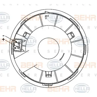 Pulseur d'air habitacle HELLA 8EW 351 151-021